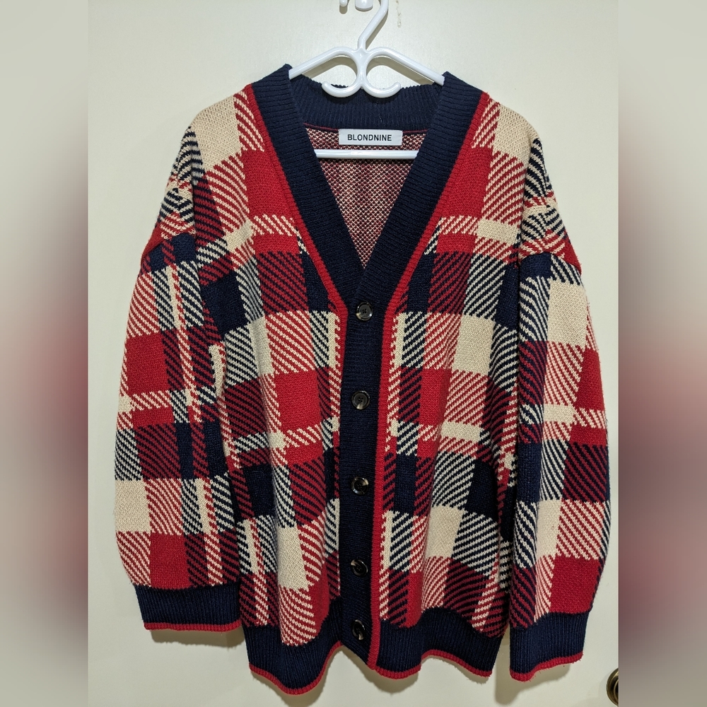 BLONDNINE Men's Oversized Cardigan
